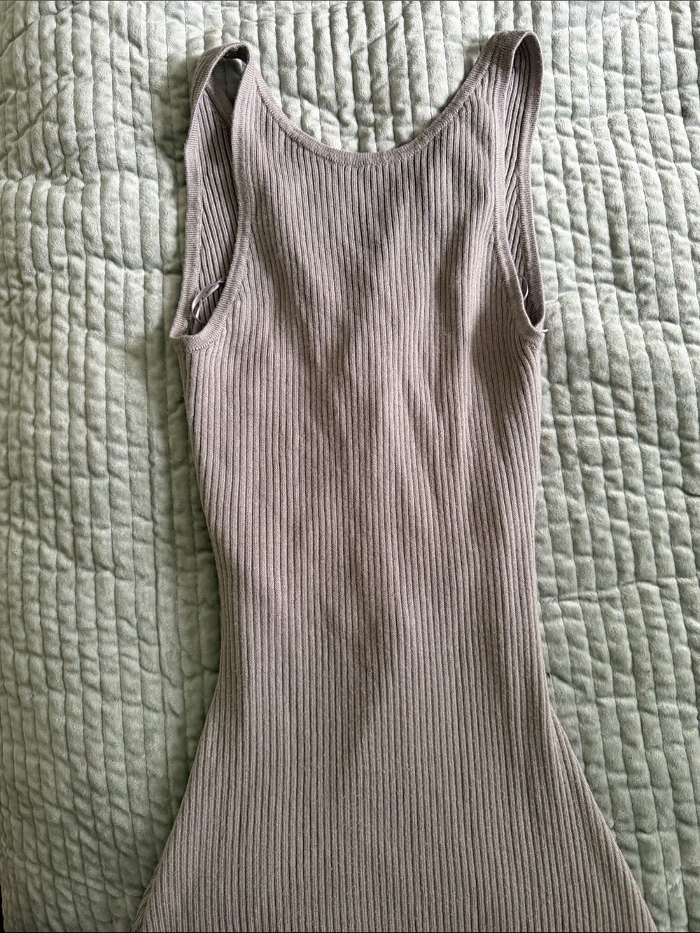 Ribbed Tank Top - Taupe